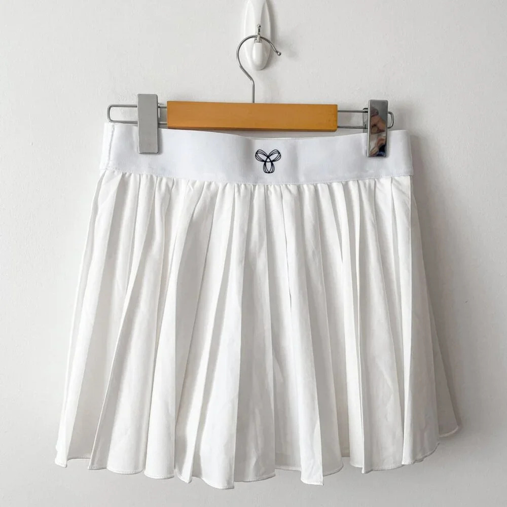 Aritzia Tna Action Pleated Tennis Skirt Built in Shorts White Size Small - Picture 6 of 7